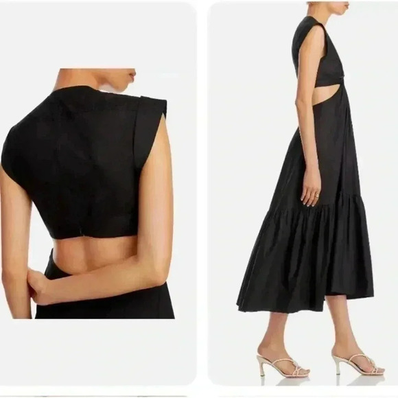 NWOT Jason Wu v-neck cutout midi dress sz  S - Picture 8 of 8